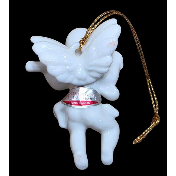 3 Gorham Christmas Cherubs Ornaments Porcelain Holiday Angels Instruments  Japan - Picture 12 of 13